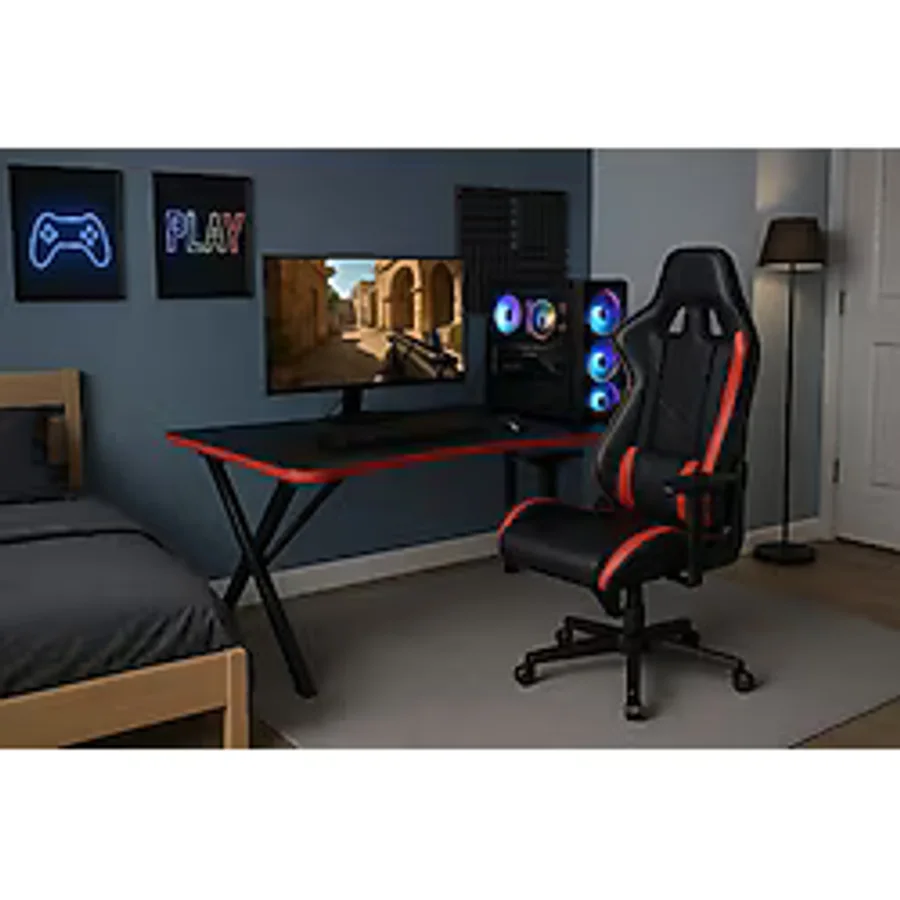 x Metal Ayaklı Oyuncu Masası Gamer Masa - DEMİR AYAKLI