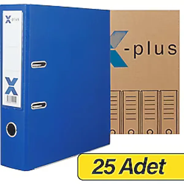 X-Plus Extra Plastik Klasör Geniş - Mavi x 25 Adet (Koli)