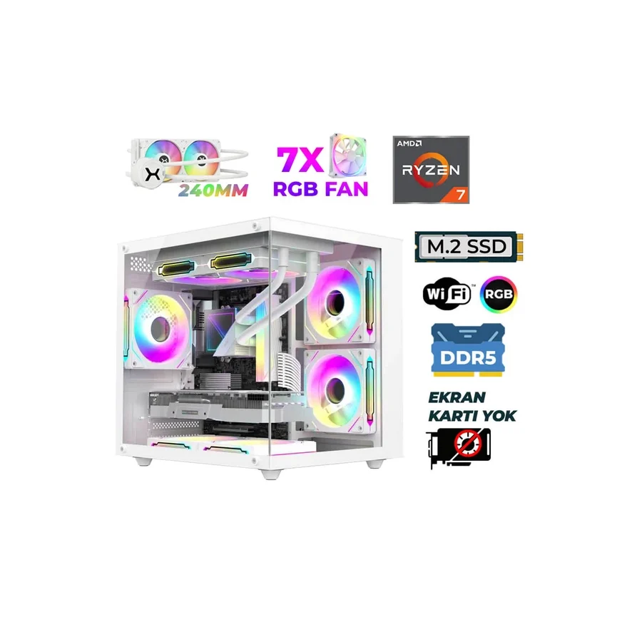 Xaser Raze X160 Ryzen 7 7800X3d 32Gb Ddr5 Ram 1Tb M.2 Nvme Ssd Sıvı Soğutmalı Hazır Tavsiye Sistem