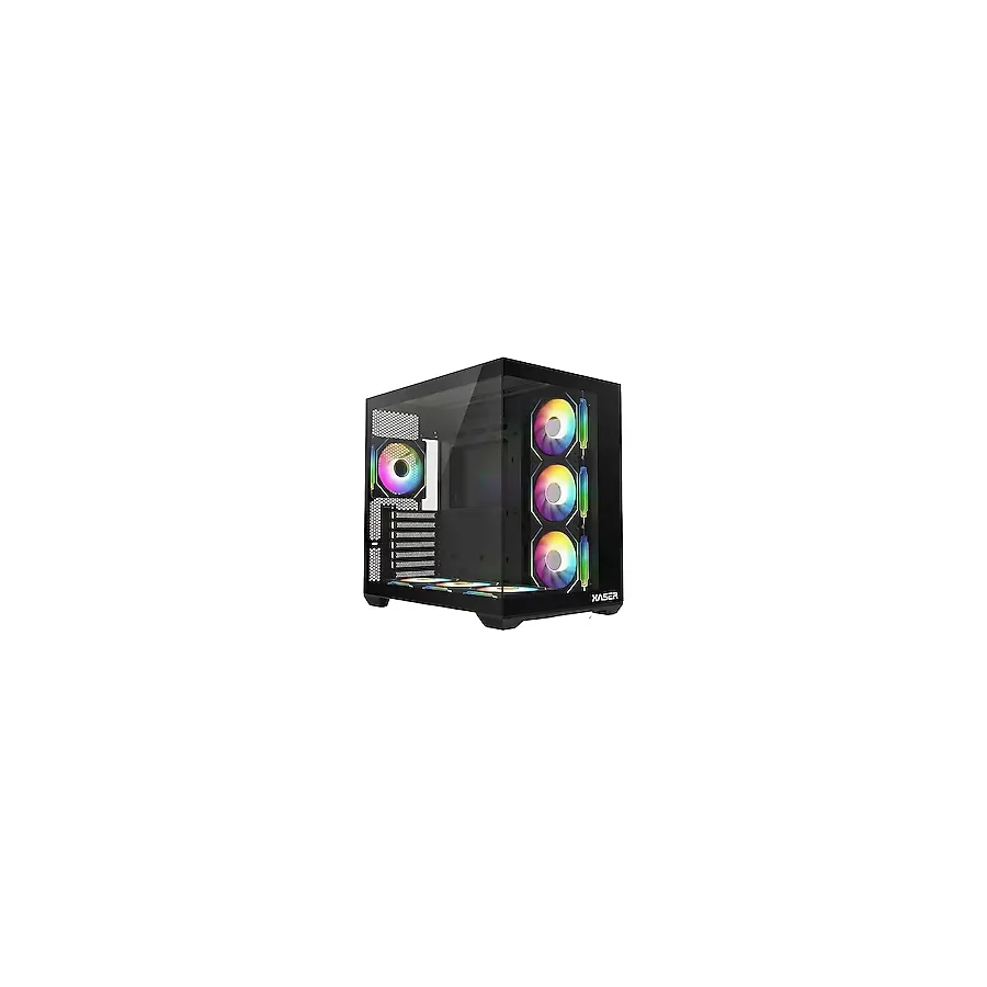 Xaser XR20-SİYAH 7x Rgb Fan Tuş Kontrol 750W Akvaryum Kasa - Siyah - 750 W