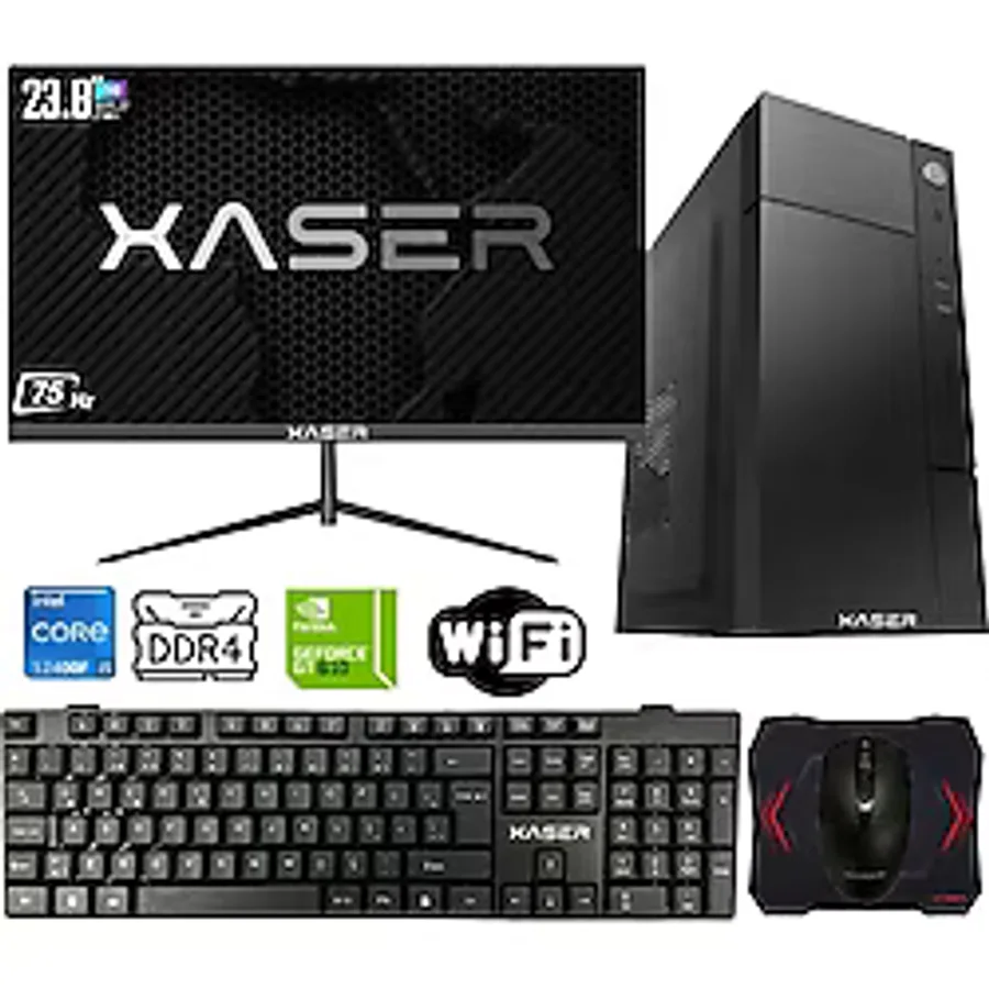 Xaser Xsr564 i5 12400F 16GB Ram 512GB M.2 NVMe SSD 2GB GT610 Ekran Kartı 23.8" Monitör Masaüstü Ofis Bilgisayarı
