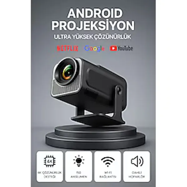 XBeam Android Projeksiyon Wifi Özellikli Taşınabilir Akıllı Sinema Projektör