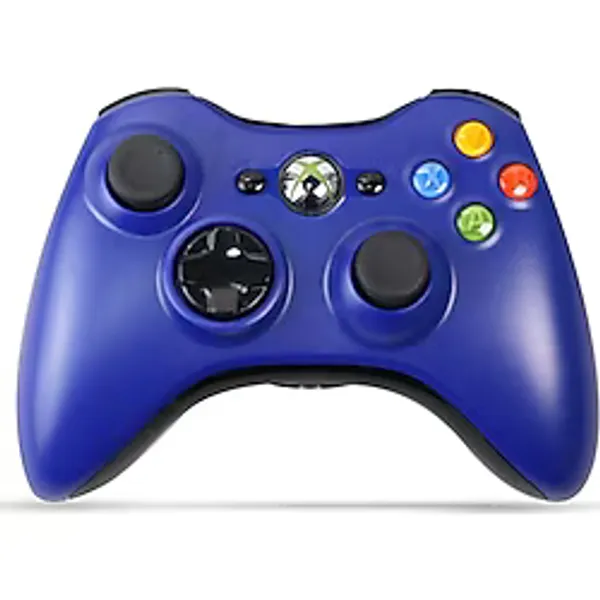 Xbox 360 Kablosuz Oyun Kolu Xbox 360 Ps3 ve PC Uyumlu Wireless Alıcı Dahil - Mavi
