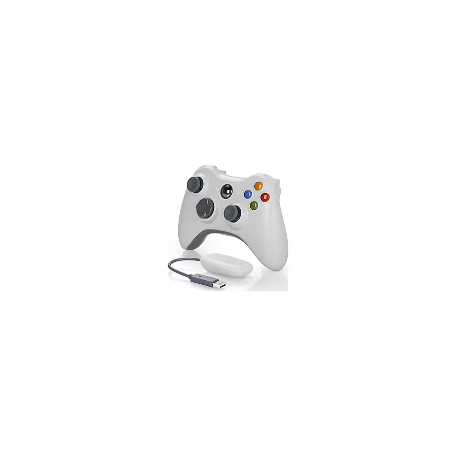 Xbox 360 PC Ps3 Uyumlu Kablosuz Alıcılı Siyah Gamepad Joystıck - Beyaz