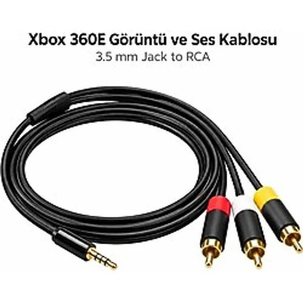 Xbox 360E Görüntü Ve Ses Kablosu Kompozit Av Tv Bağlantı Rca Kablo Yedek Parça