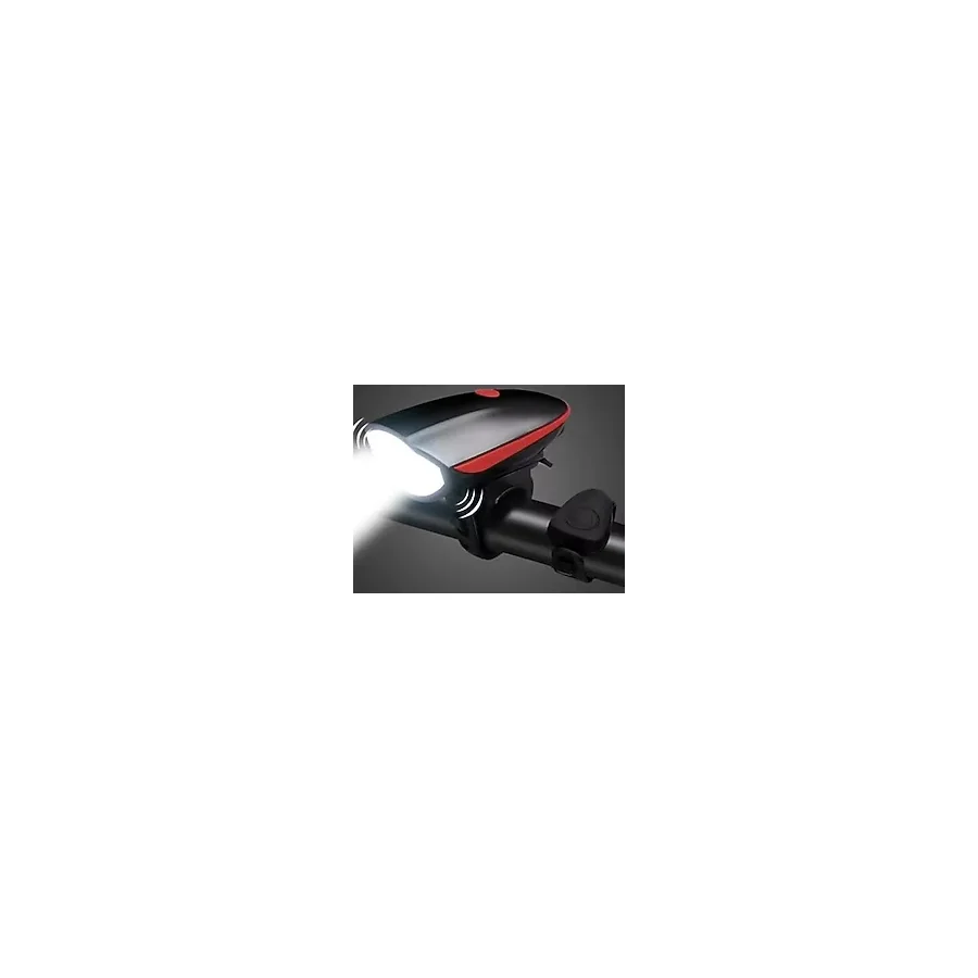 Xbyc 6163 Usb Şarjlı 250 Lumen 140 Db Yüksek Sesli Bisiklet On Fari Ve Korna Kırmızı