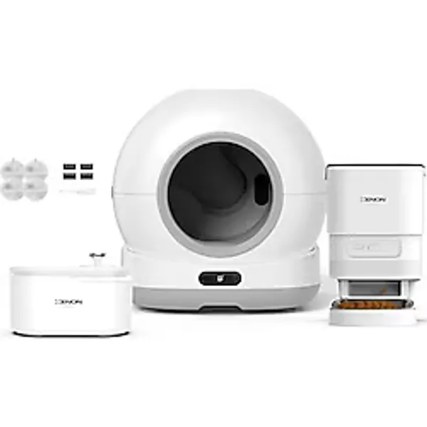Xenon Smart Akıllı Otomatik Kedi Tuvaleti (Kamerasız) Köpek Mama Kabı (Kamerasız) Su Sebili ve Filtre (4 Adet) Evcil Hayvan 4'lü Pet Ürünleri Başlangıç Seti