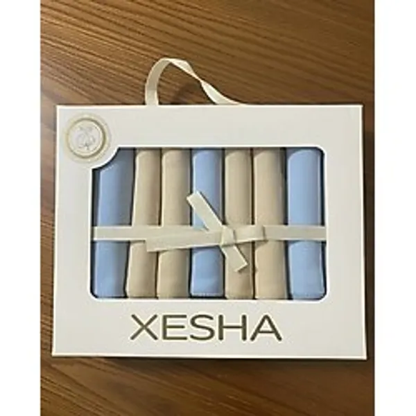 Xesha Pamuk Bebek Ağız Mendili 7' Set Emzirme Mendili - Ultra Yumuşak Yıkanabilir & Nefes Alabilen