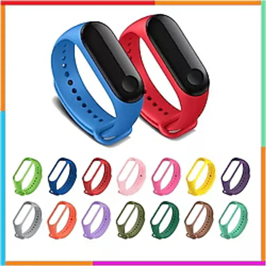 Xiaomi Mi Band 3 - Mi Band 4 Akıllı Bileklik Kyver Kordon Kayış renk-beyaz