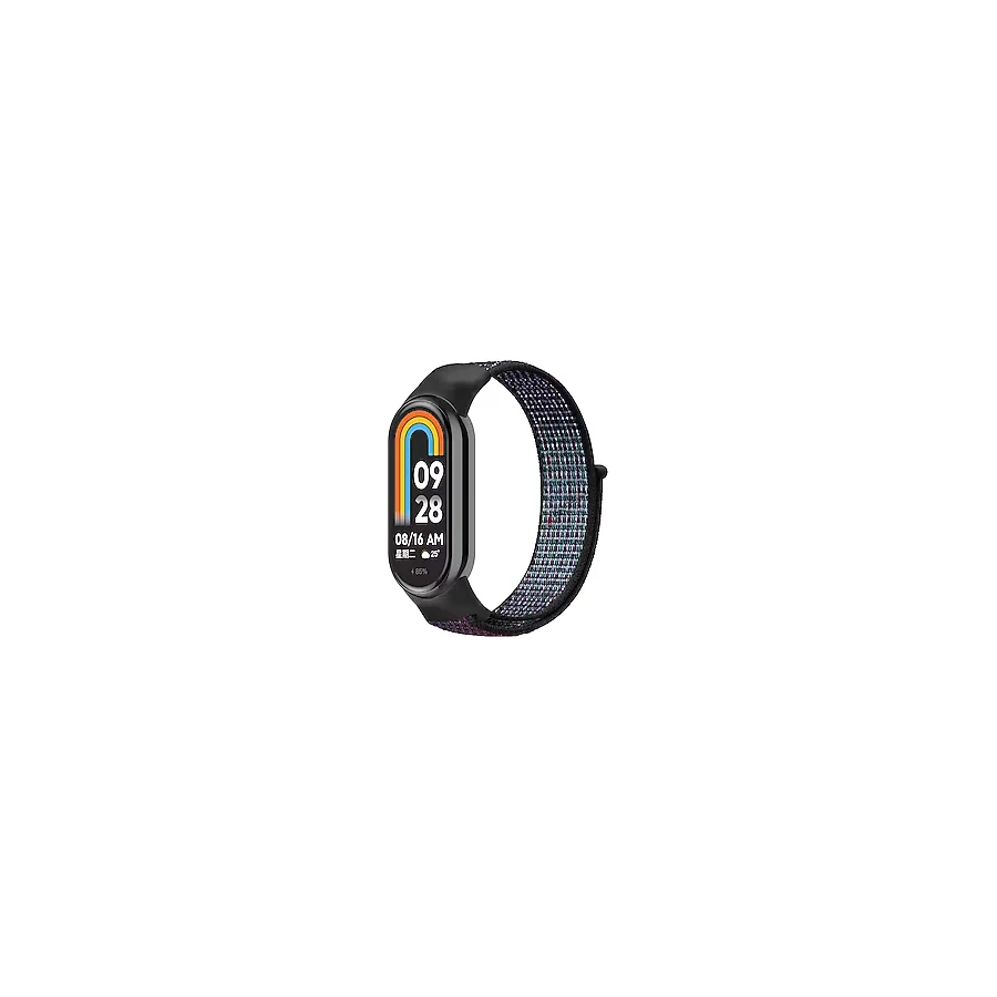 Xiaomi Mi Band 8 İle Uyumlu Hasır Nylon Akıllı Bileklik Kordon - Saat Kordonu
