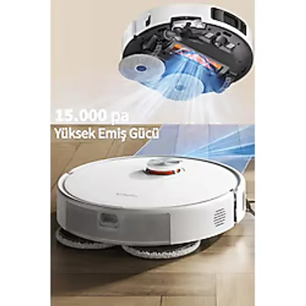 Xiaomi Mop Kaldırma Halı Tanıma Döner Paspas Akıllı Robot Süpürge ve Mop 15.000Pa Robot Vacuum Pro