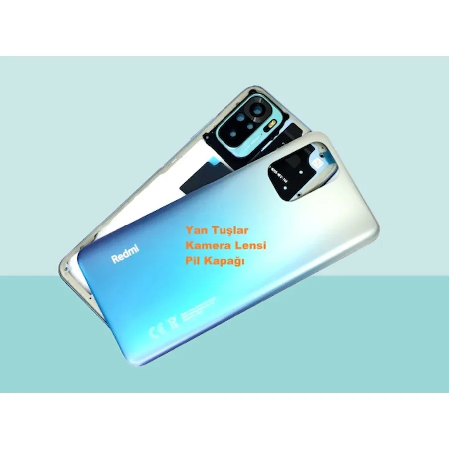 Xiaomi Redmi NOTE 10 (4G) Uyumlu FULL KASA Arka Kapak Batarya Kapağı - MAVİ