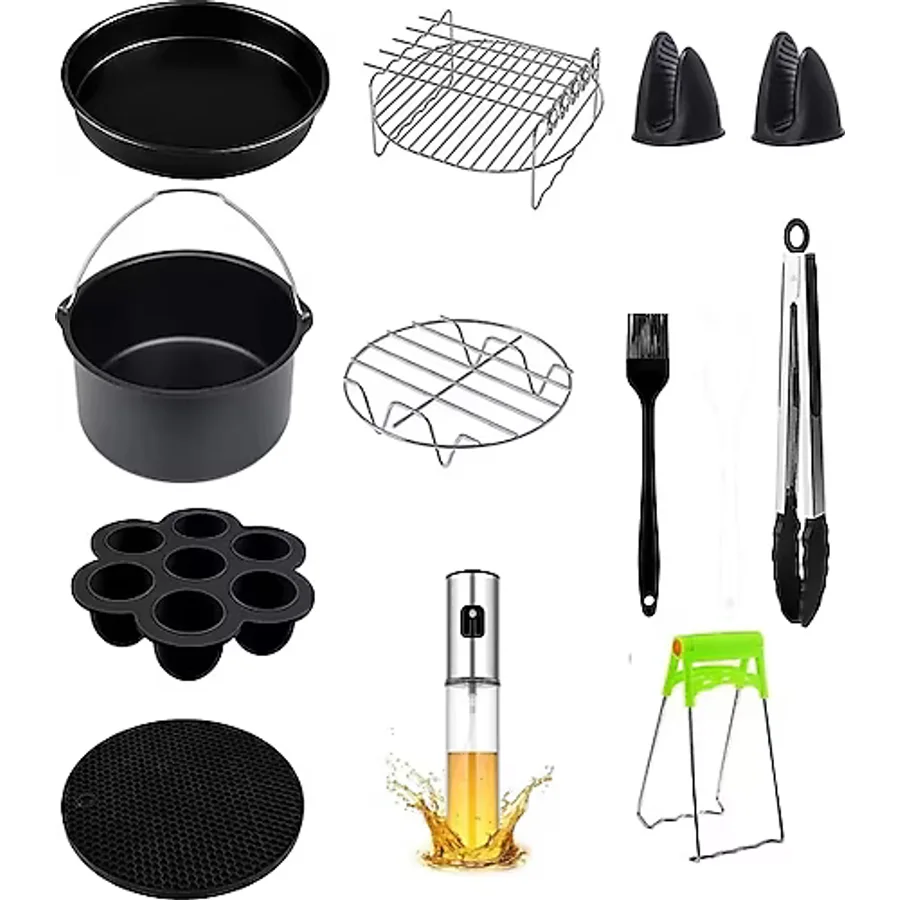 Xiaomi Tefal Philips Karaca 3,5- 4 Litre Uyumlu 7 Inc (18 Cm) 12 Li Airfryer Fritöz Seti