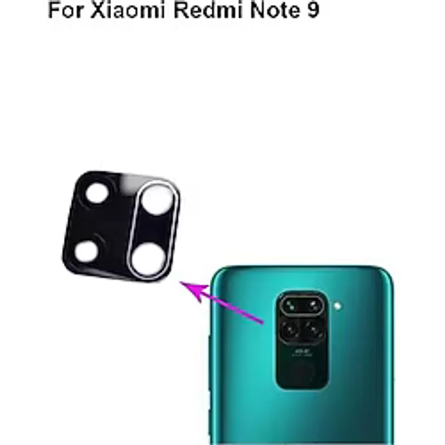 Xiaomi Uyumlu Redmi Note 9 Arka Kamera Camı (Çıtasız Sadece Cam)