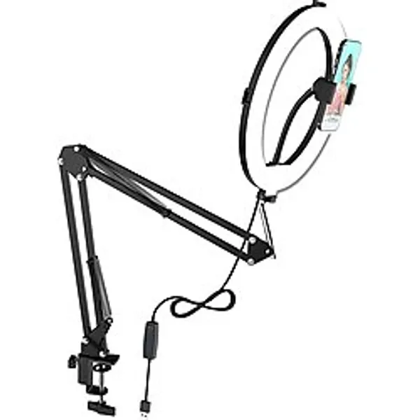 XINMENG Metal Flexible Masaüstü Sıkıştırmalı Youtuber Ring Light Led Selfie Çalışma Işığı 10 Inç Halka