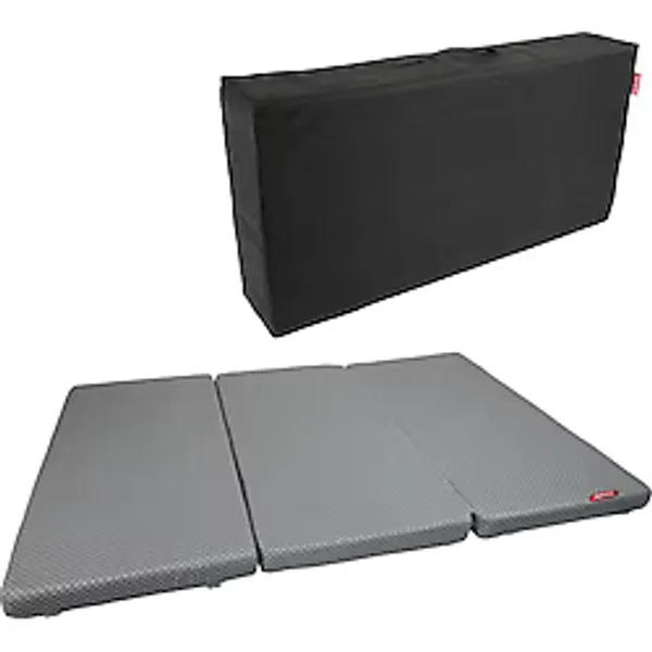 Xpermate Ultra Kalın Çift Kişilik Katlanır Sünger Yatak, Yer Yatağı, Katlanır Yer Minderi, Misafir Yatağı 120x180x14 Gri - 120 x 180 x 14 cm