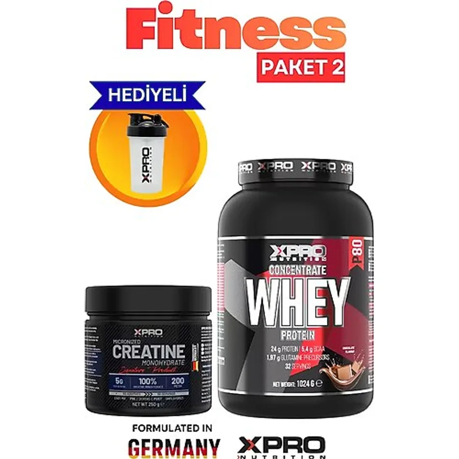 Xpro Nutrition Whey Çikolata 1024 gr + 250 gr Creatine Paketi
