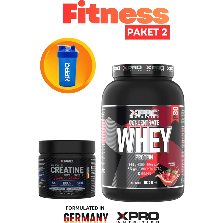Xpro Nutrition Whey Çilek 1024 gr + 250 gr Creatine Paketi