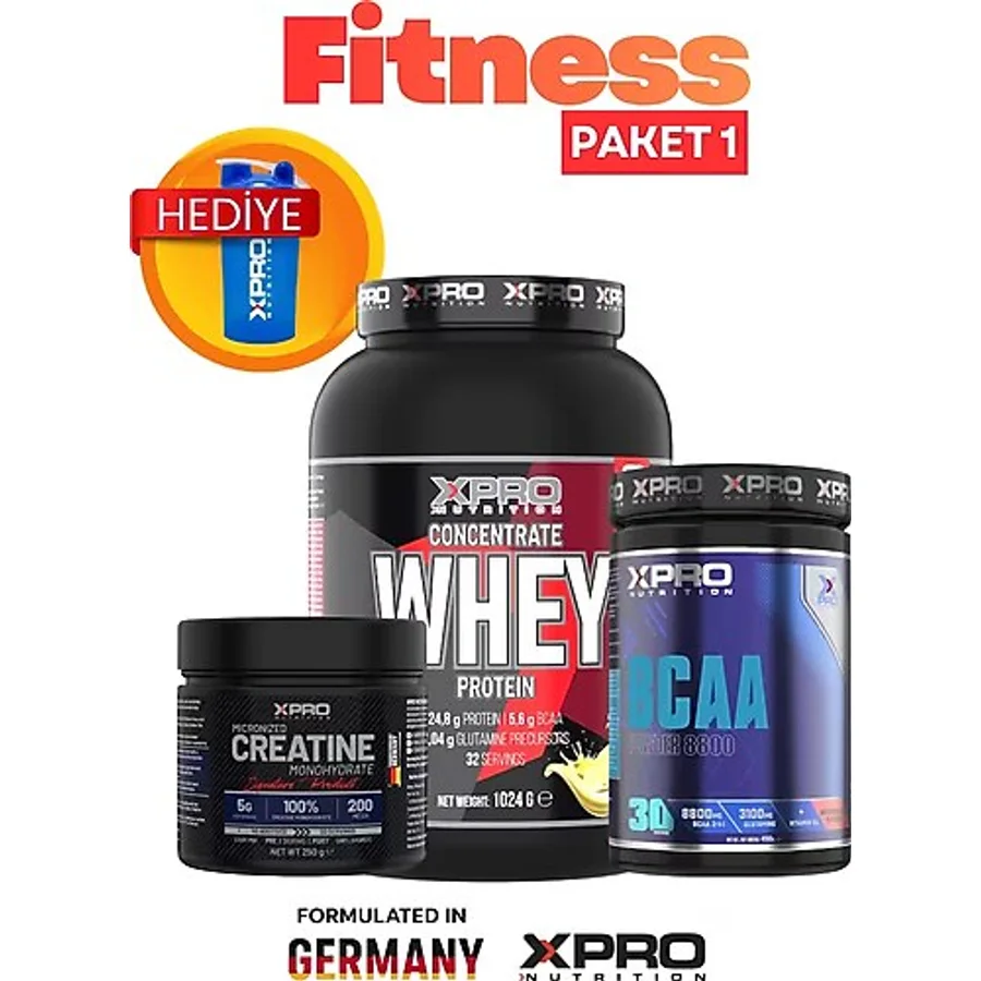 Xpro Nutrition Xpro Fitness Paketi 1 - Whey Protein(Muz)-Creatine-Bcaa(Karpuz)