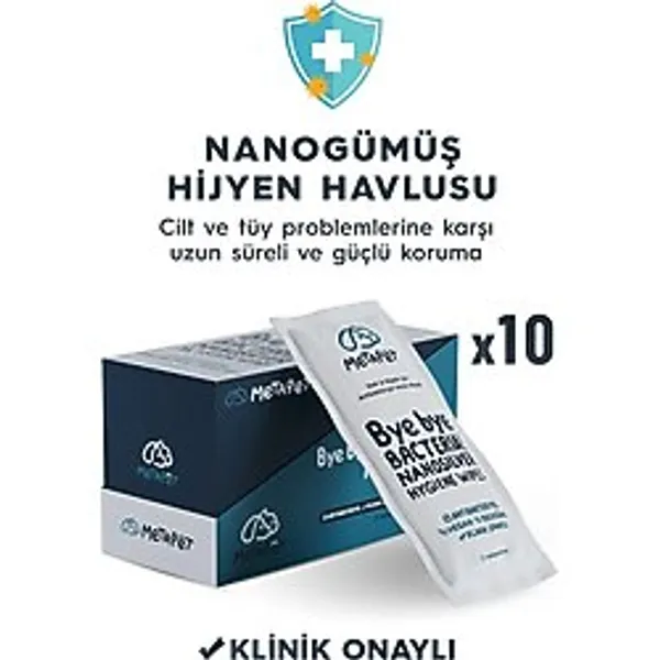 XXL Havlu Nano Gümüş Kedi Hijyen, Dış Parazit Bakımı Damla, Göz Kulak ve Ağız Temizleme