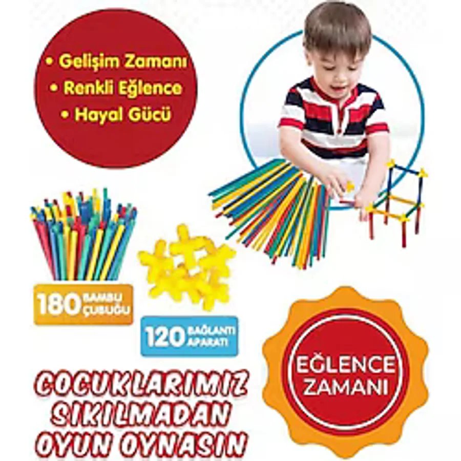 Yafa Toys Eğlenceli Bambu Çubuklar 300 Parça