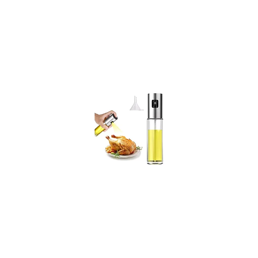 Yağ püskürtücü şişe, 100 ml sirke püskürtücü, sos spreyi, ızgara, zeytinyağı cam şişe, mutfak, pişirme, salata, ekmek pişirme, barbekü için (1 adet)