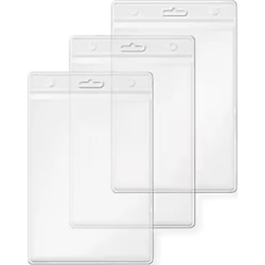 Yaka Kartı Kabı Dikey 107X150 Mm Şeffaf - 10 Adet