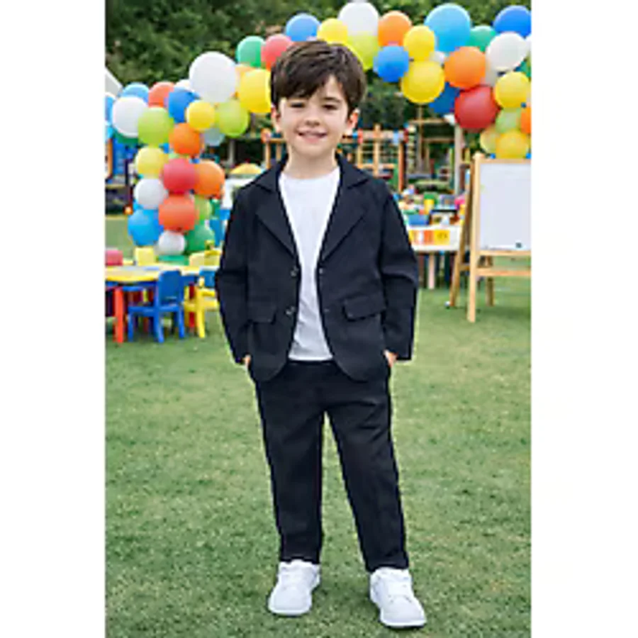 Yalçınoğlu Kids Erkek Çocuk Takım Elbise Ceket Pantolon Tişört 3 Parça 4-12 Yaş I Bayramlık ve Özel Gün Çocuk Takım