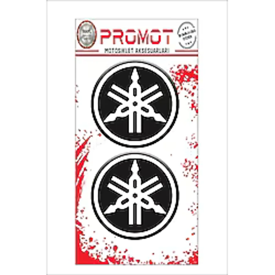 Yamaha 3d Kabartmalı Damla Logo Sticker 5cm 04