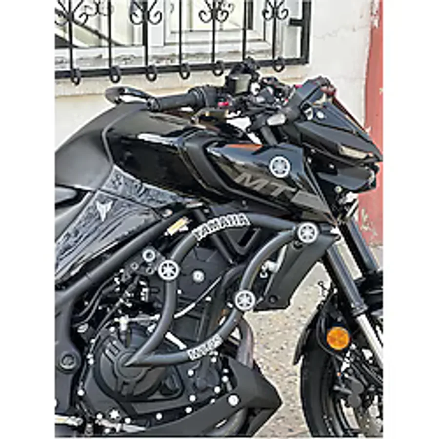 Yamaha MT-25 TÜM YILLAR 2015-2024 UYUMLU MAT SİYAH ÖZEL 6 TAKOZLU KORUMA DEMİRİ