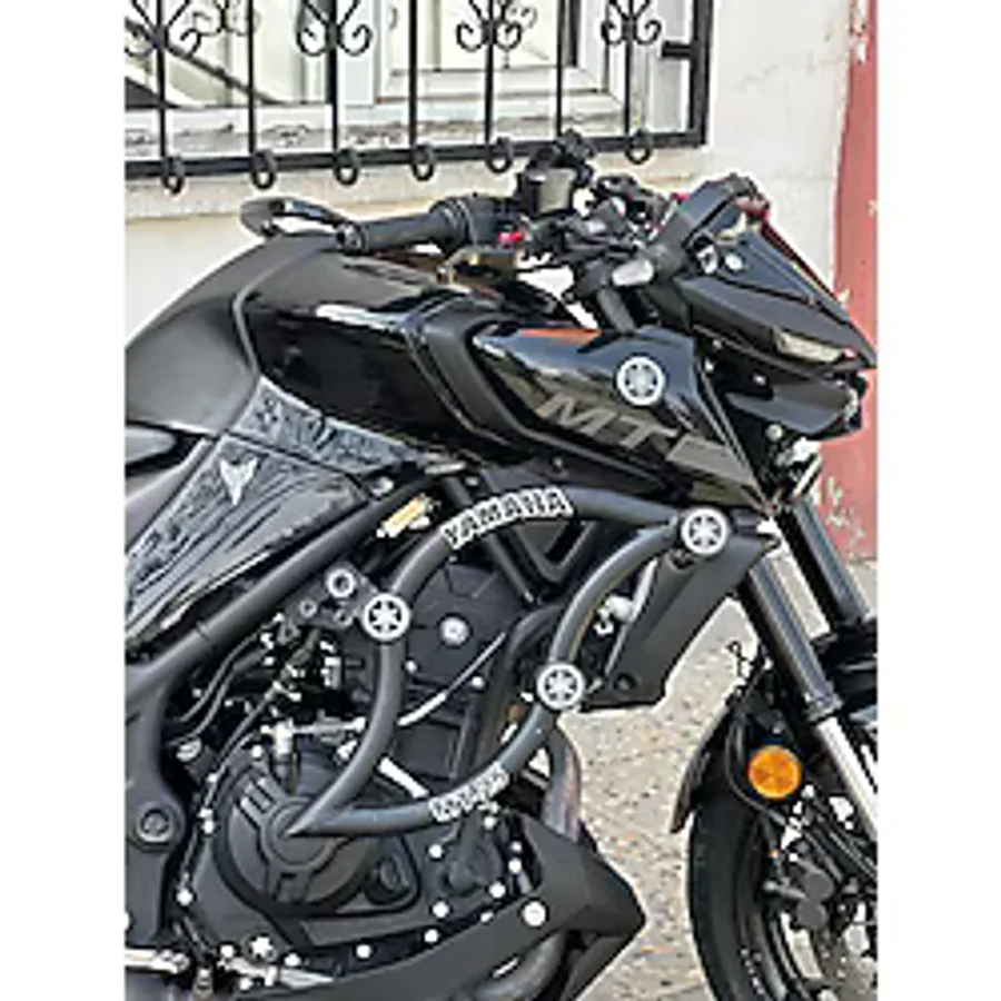 Yamaha MT-25 TÜM YILLAR 2015-2024 UYUMLU MAT SİYAH ÖZEL 6 TAKOZLU KORUMA DEMİRİ