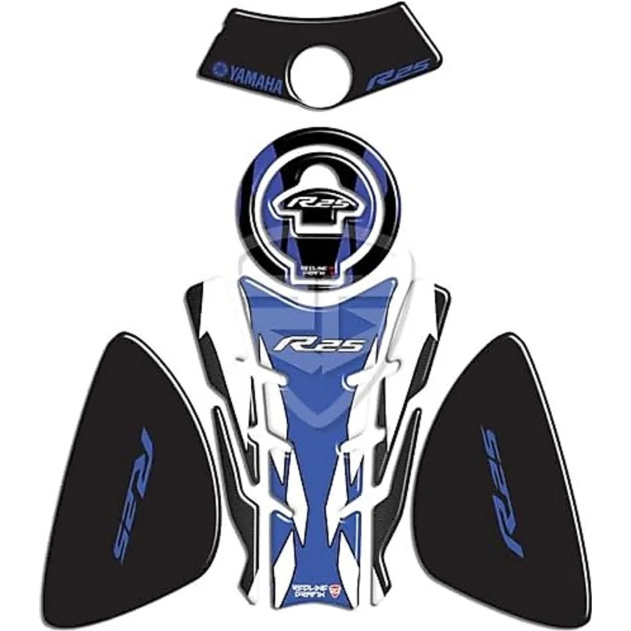 Yamaha R25 Eski Kasa Tank Pad Set Mavi