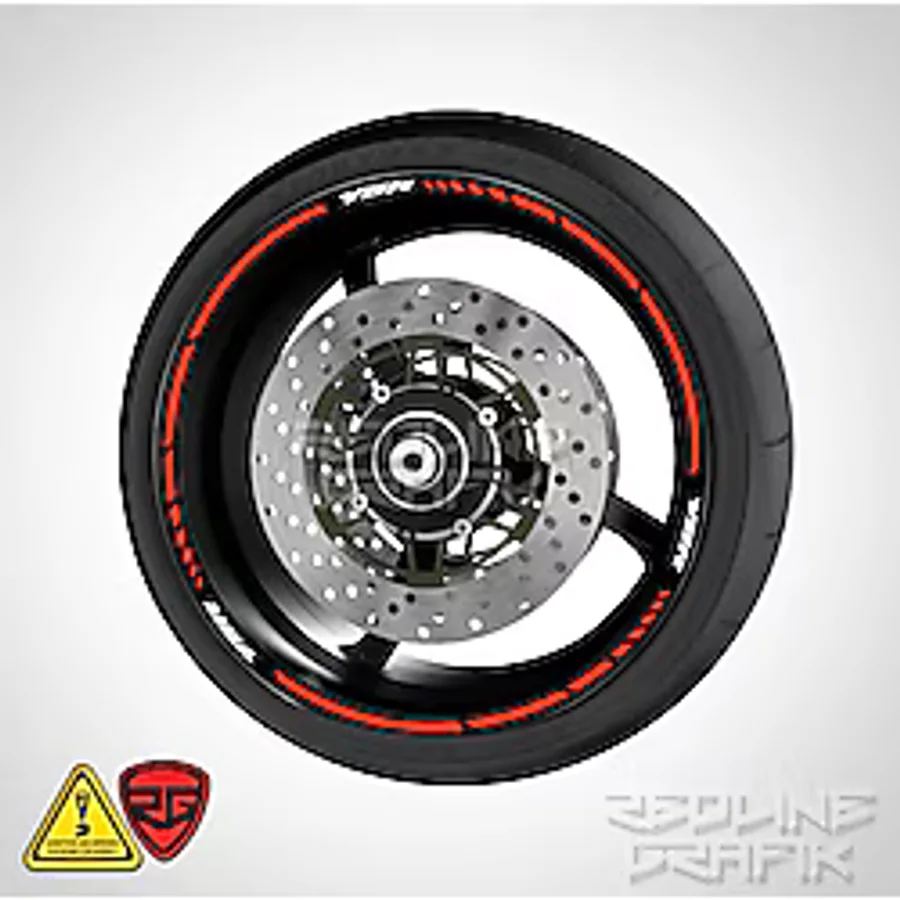 Yamaha Ybr Yazılı Kırmızı Jant Şeridi Redlinegrafik