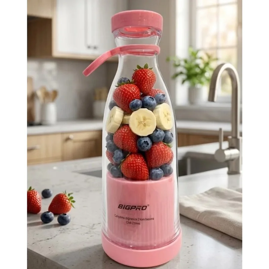 Yaman Market USB Şarjlı Mini Blender Taşınabilir Smoothie Yapıcı Hafif ve Pratik Tasarım - KB002H-6HI6Z2 - Çok Renkli