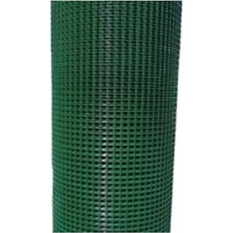 Yamanlar Pvc Kaplı Puntalı Yeşil Tel 10X10mm Dar Gözaralıklı-Kafes Teli-Kümes Teli- 1X 15M Uzunluğunda