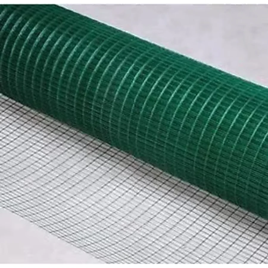 Yamanlar Pvc Kaplı Puntalı Yeşil Tel 12X12 Gözaralıklı 150M Eninde-Kafes Teli-Kümes Teli-150X5metre