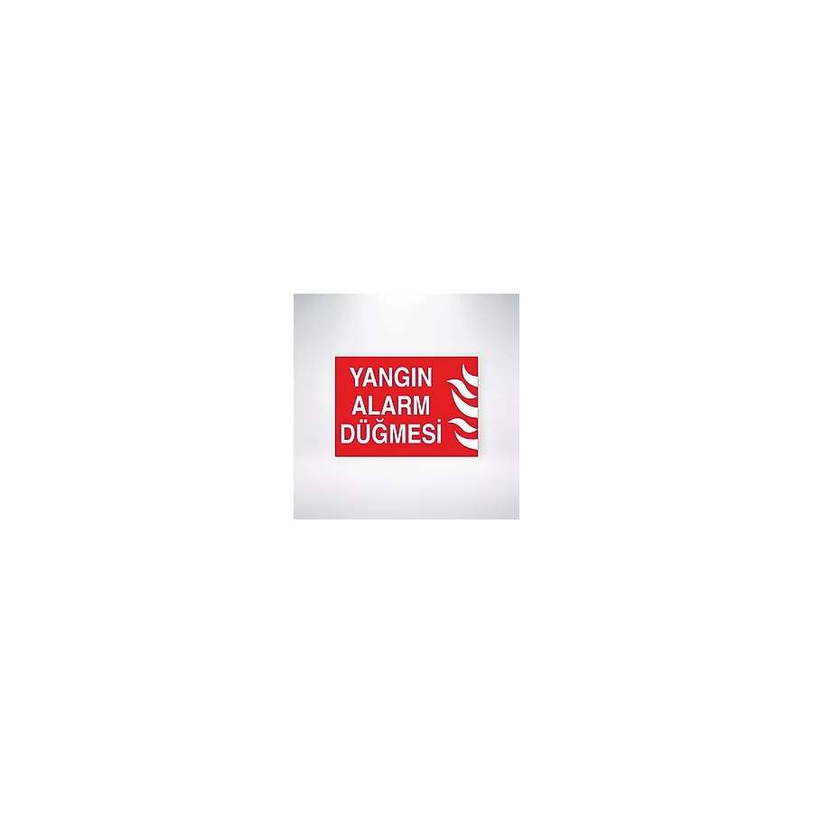 Yangın Alarmı Düğmesi Sticker 20X28 Cm