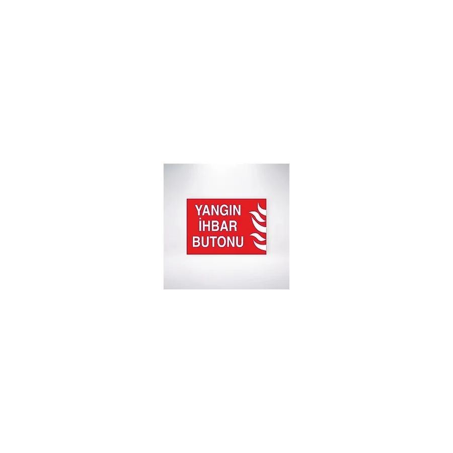 Yangın İhbar Butonu Sticker 20X28 Cm