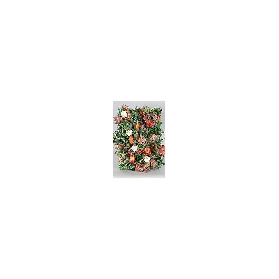 Yapay Çiçek Deposu Yapay Dikey Bitki Hazır Duvar Paneli 55 Cm X 55 Cm Model 2