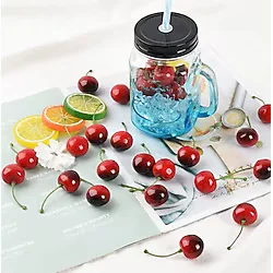 Yapay Kiraz Kırmızı 12Li Paket Yapay Meyve