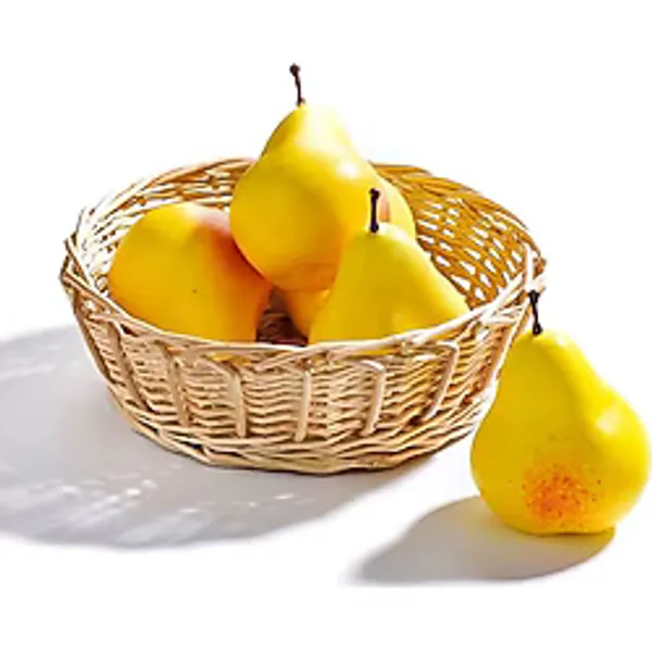 Yapay Meyve Sebze 6Lı Paket Sarı Armut Doğal Görünüm