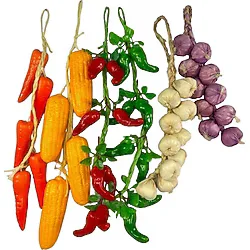 Yapay Sebze Salkımı 6lı Set Süs Sahte Yapay Meyve Sebze Karışık Paket