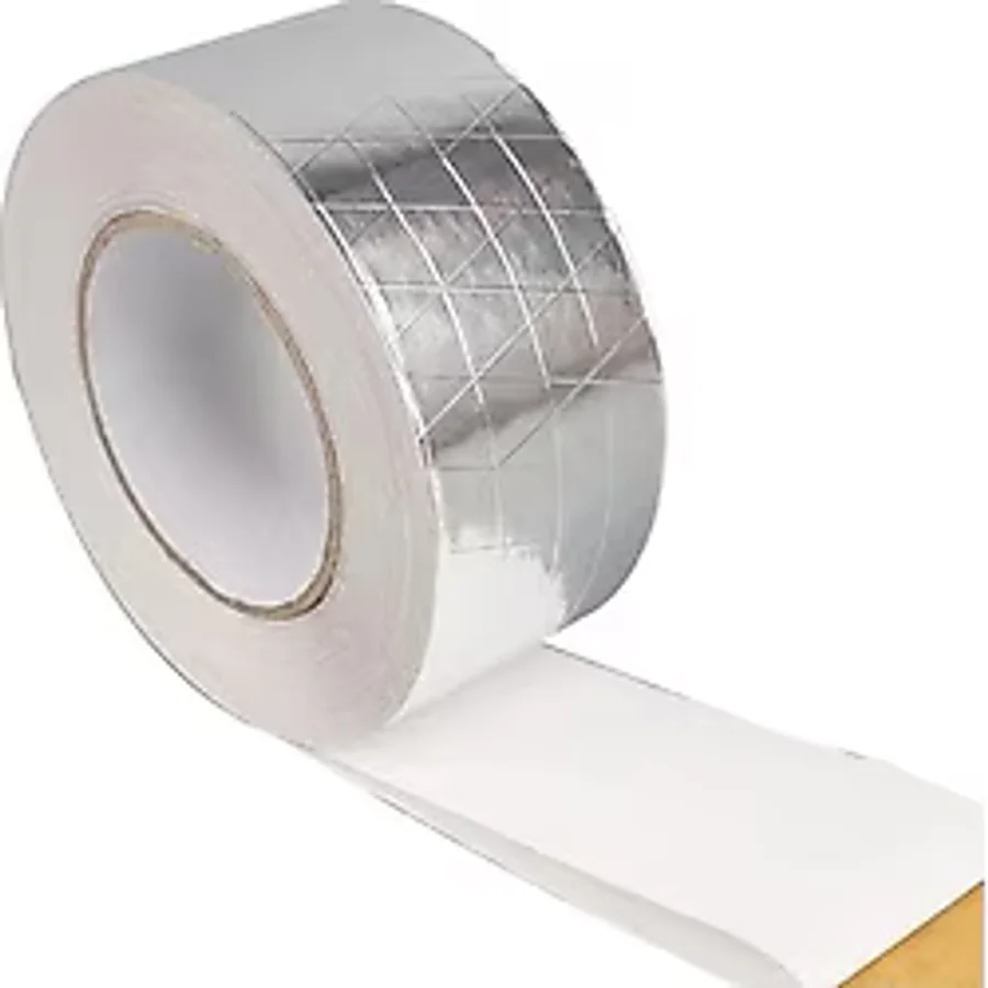 Yapışkanlı Fiberglas Lif Takviyeli Alüminyum Folyo Bant 96 Mm X 25 Metre Yanmaz Yalıtım Bandı