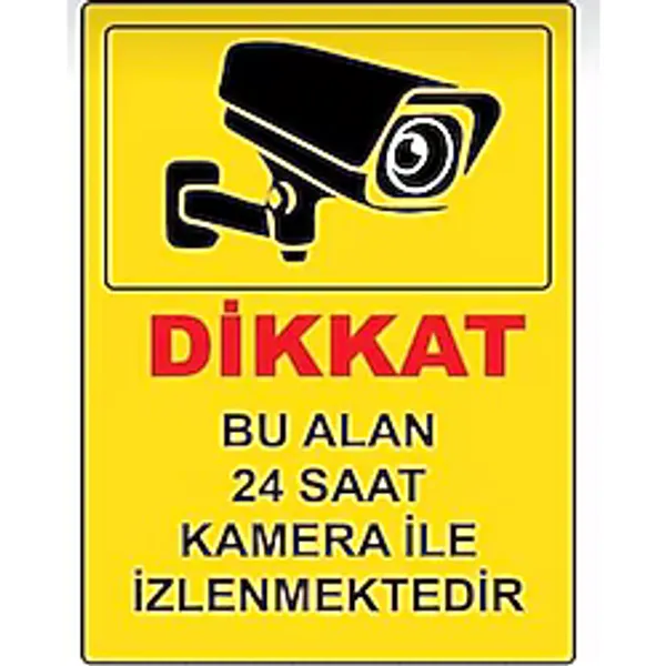 Yapışkanlı Folyo Uyarı Levhası Seti, 3'lü, 25x35 cm, Kamera İzleme, Park Etme Yasak ve Köpek Var İkaz Tabelası