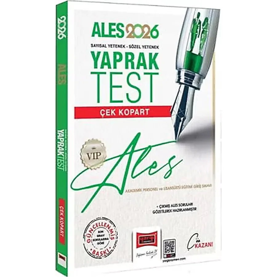 Yargı Yayınları 2026 ALES VIP Sayısal-Sözel Yetenek Çek Kopart Yaprak Test