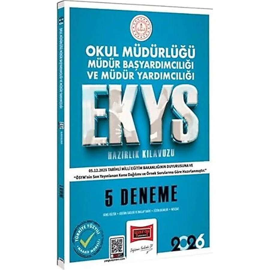 Yargı Yayınları 2026 EKYS Okul Müdürlüğü Müdür Başyardımcılığı ve Müdür Yardımcılığı 5 Deneme