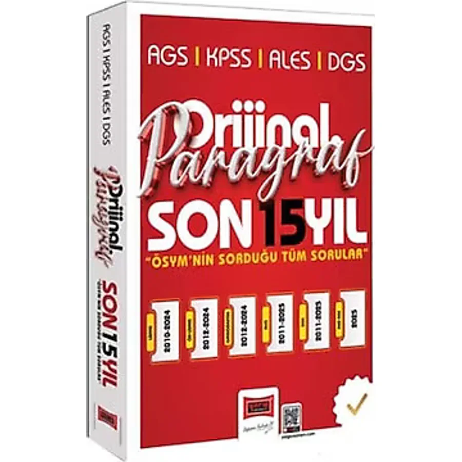 Yargı Yayınları 2026 KPSS-AGS-ALES-DGS Orijinal Paragraf 15 Yıl Çıkmış Sorular