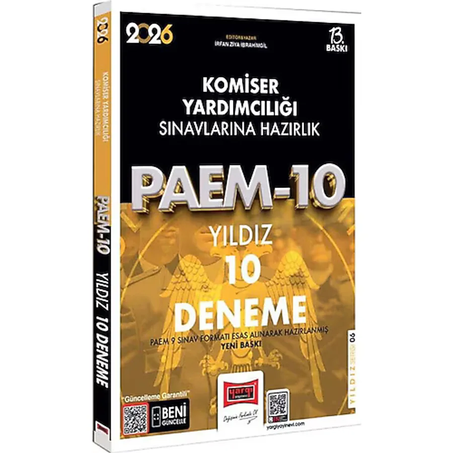 Yargı Yayınları 2026 PAEM Komiser Yardımcılığı Sınavlarına Hazırlık Yıldız 10 Deneme
