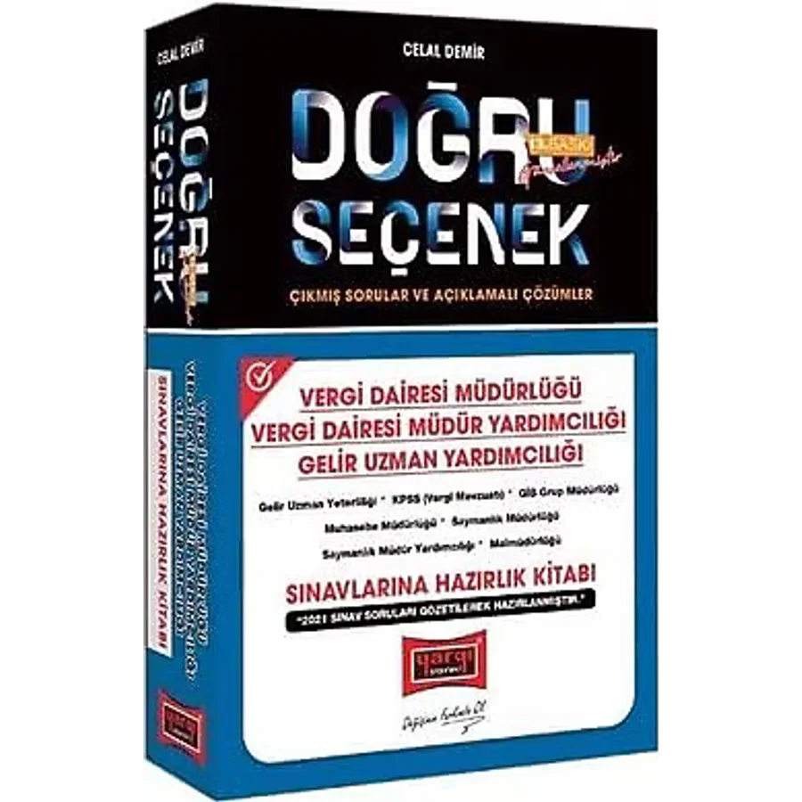 Yargı Yayınları Doğru Seçenek Vergi Dairesi Müdürlüğü, Müdür Yardımcılığı, Gelir Uzman Yardımcılığı Sınavlarına Hazırlık Kitabı