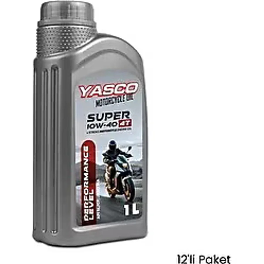 Yasco Super 10W40 4T 1 lt 12'li Motosiklet Yağı